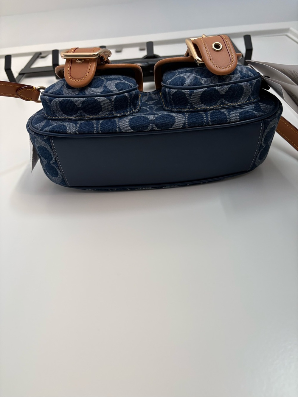 Coach Outlet Signature Denim Ashton Shoulder Bag - Picture 9 of 12